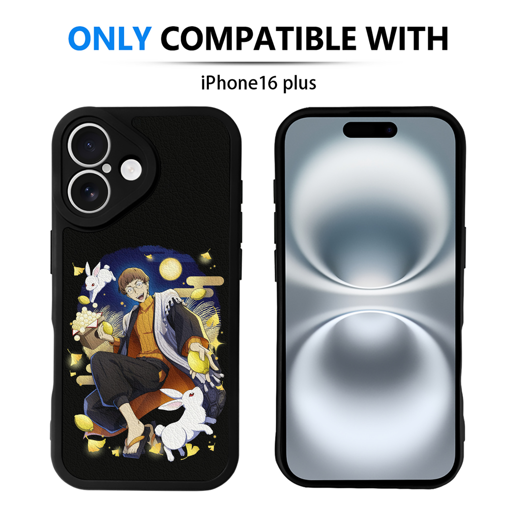 （画像用） 文豪ストレイドッグス Bungo Stray Dogs 【iPhone 16シリーズ対応】シリコンスマホケース（レザー調） 材質：シリコン